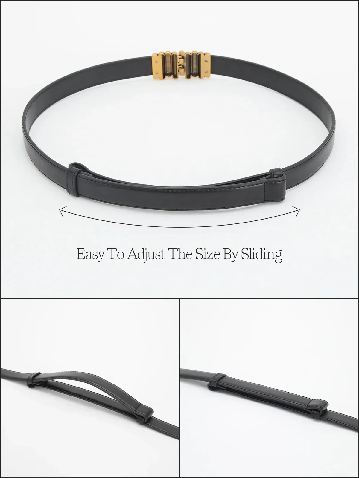 Ceinture en similicuir au design vintage – Image 2