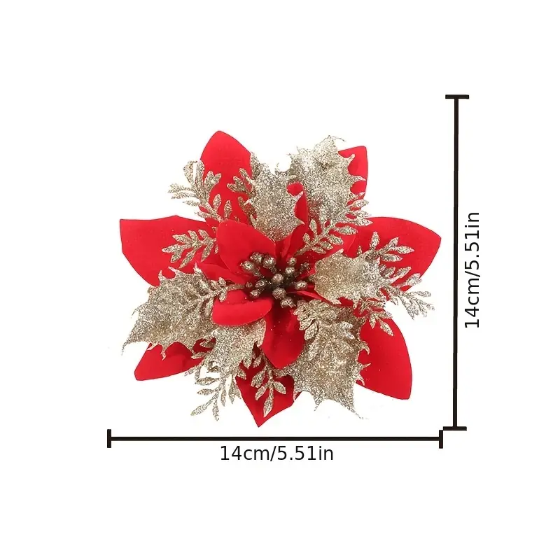 Fleur de Noel Feuille 10 pièces – Image 6