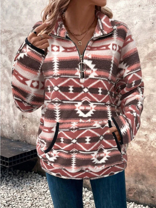 Pull polaire avec col zippé – Image 4