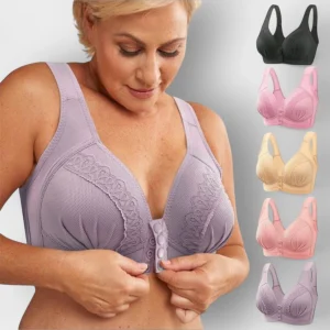 Soutien-gorge confort en coton à fermeture avant – Maintien naturel