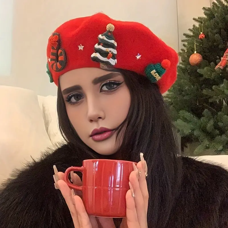 Beret Sapin de Noel 4 Couleurs – Image 2