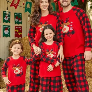 Ensemble Pyjama Noël avec Carreaux Rouges