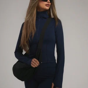 Veste de sport cintrée à demi-zip