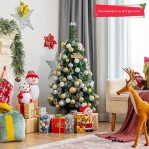 Faux sapin de noel avec support métallique pliable