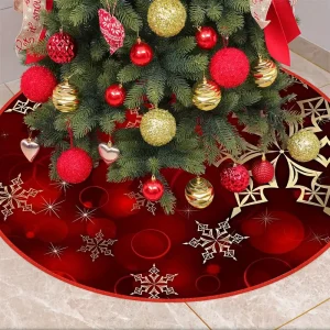 Cache pied sapin rouge