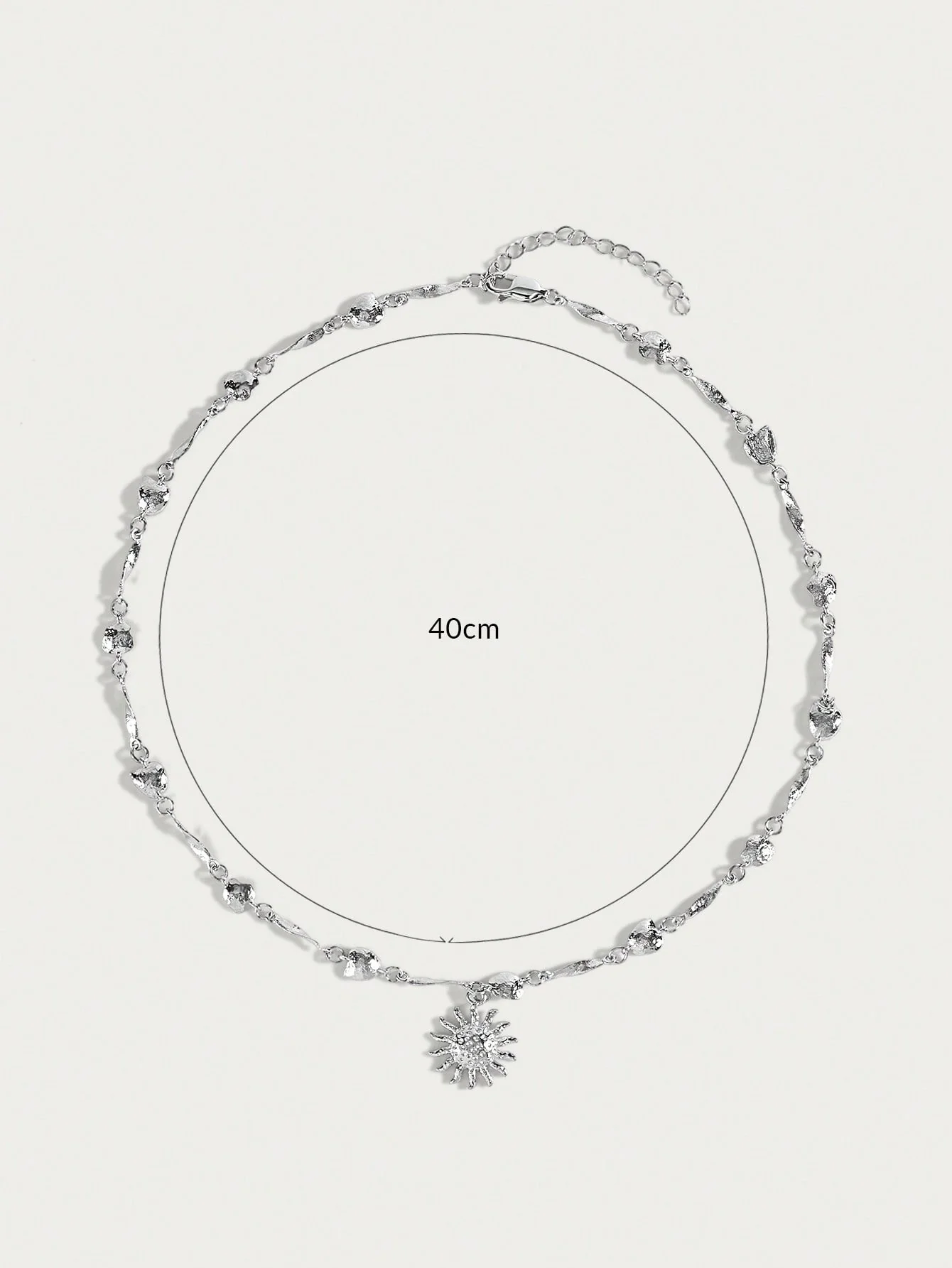 Gilded Sunflower Geometry Necklace – Image 6