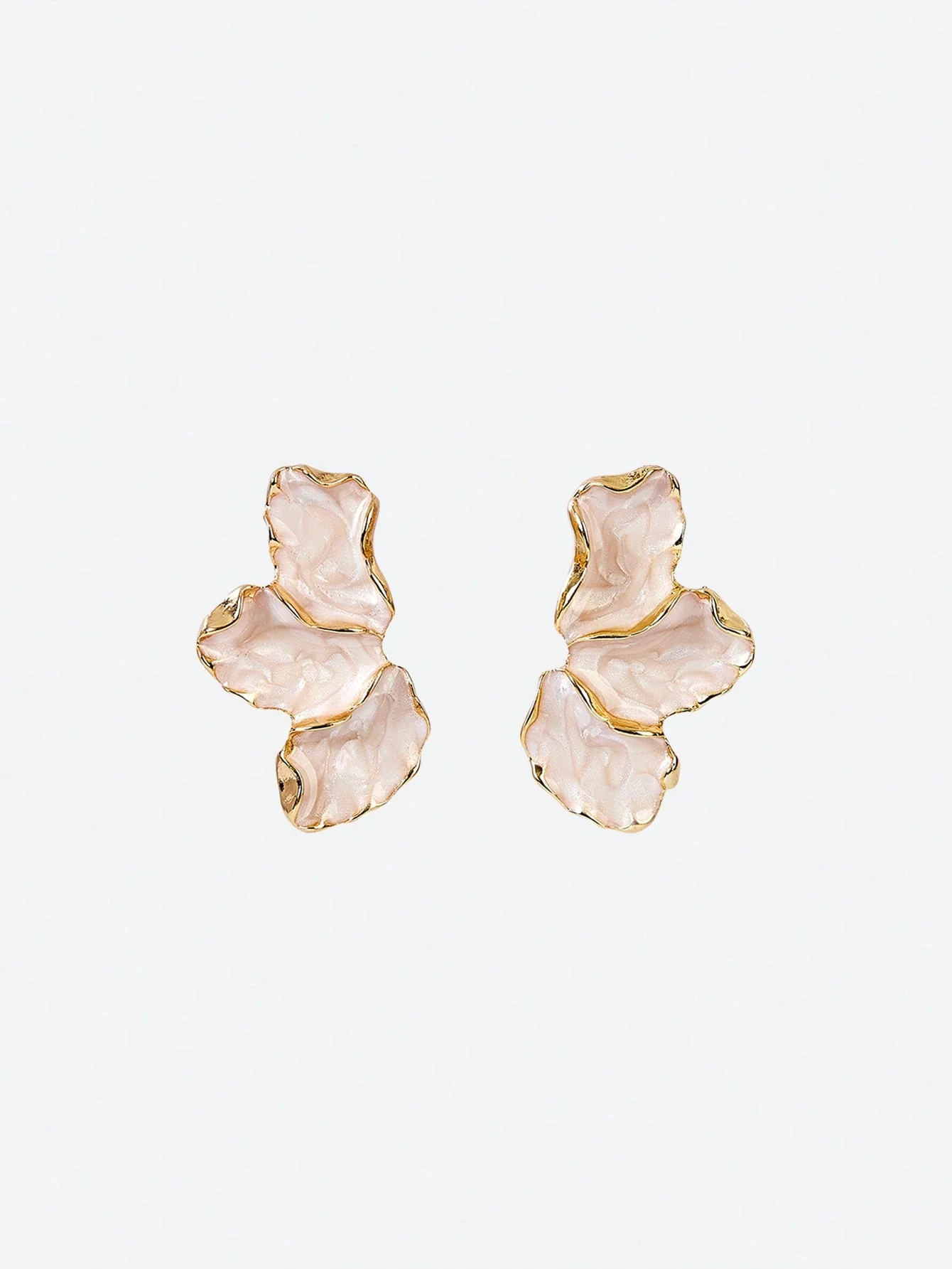 Beige Blossom Earrings – Image 5