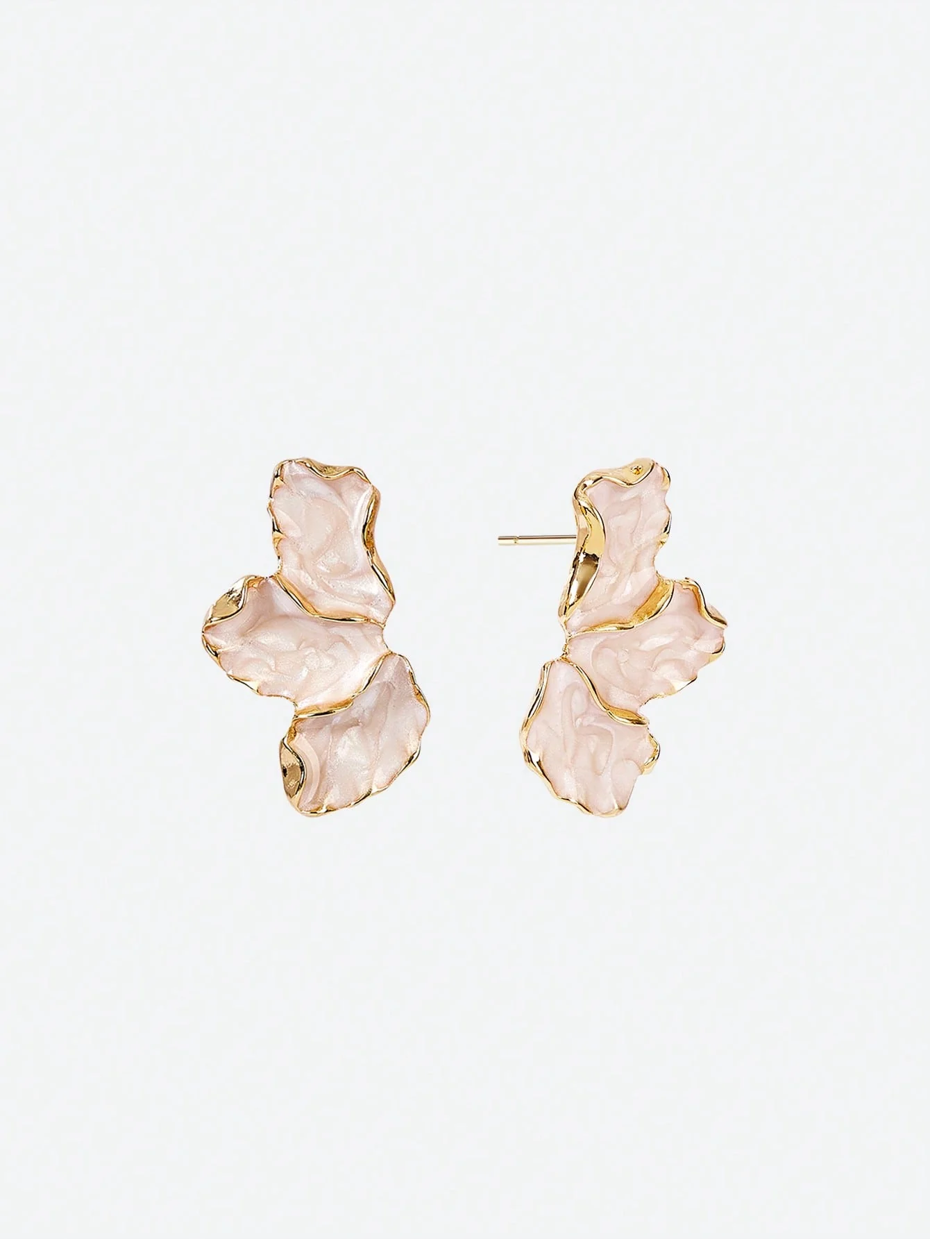 Beige Blossom Earrings – Image 4