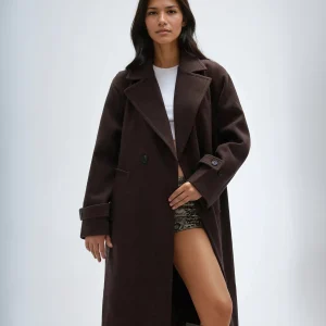 Manteau en laine oversize, confortable et chaud, revers élégant, style décontracté