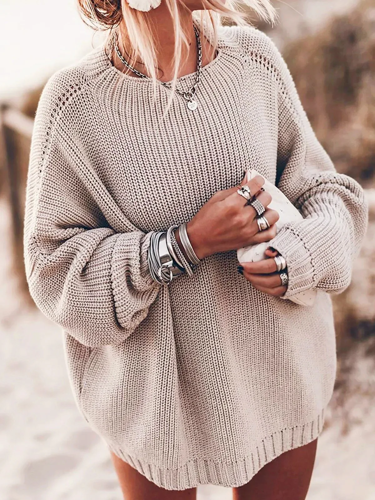 Ninon - Pull oversize en maille épaisse et confortable – Image 5
