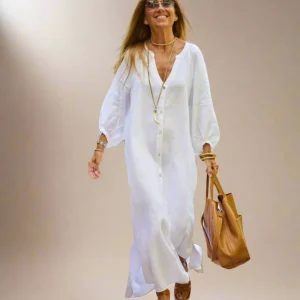 Robe Longue Détente Riviera – Coupe Fluide & Légèreté d’Été