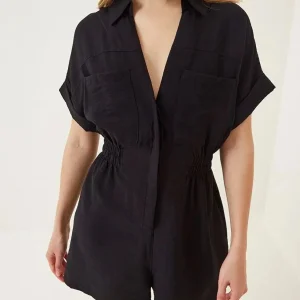 Myra - Combinaison ample à manches courtes et col polo