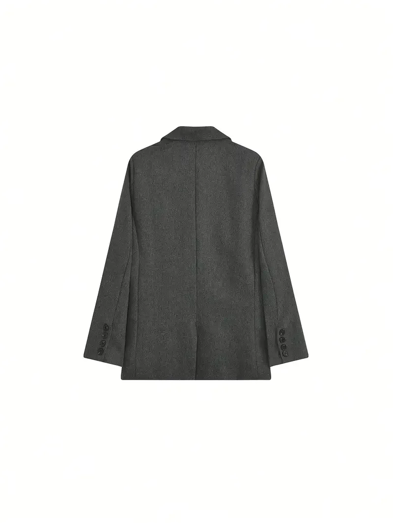 Blazer rétro chic en mélange de polaire à chevrons – Image 4