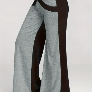 Damaris - Pantalon large avec motif à blocs de couleurs