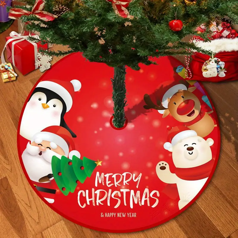 Cache pied rouge pour sapin – Image 2