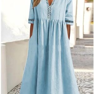 Bridget - Robe en coton-linen