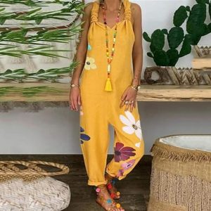 Carissa - Combinaison dos nu avec imprimé floral