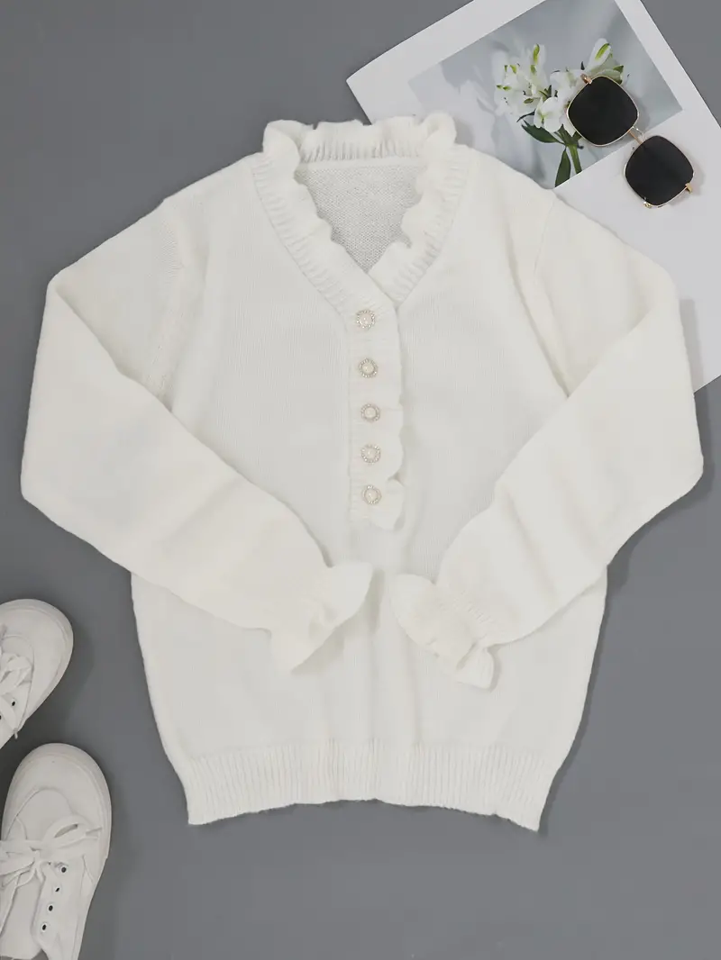Xaviera - Pull de Printemps à Col V Élégant – Image 2