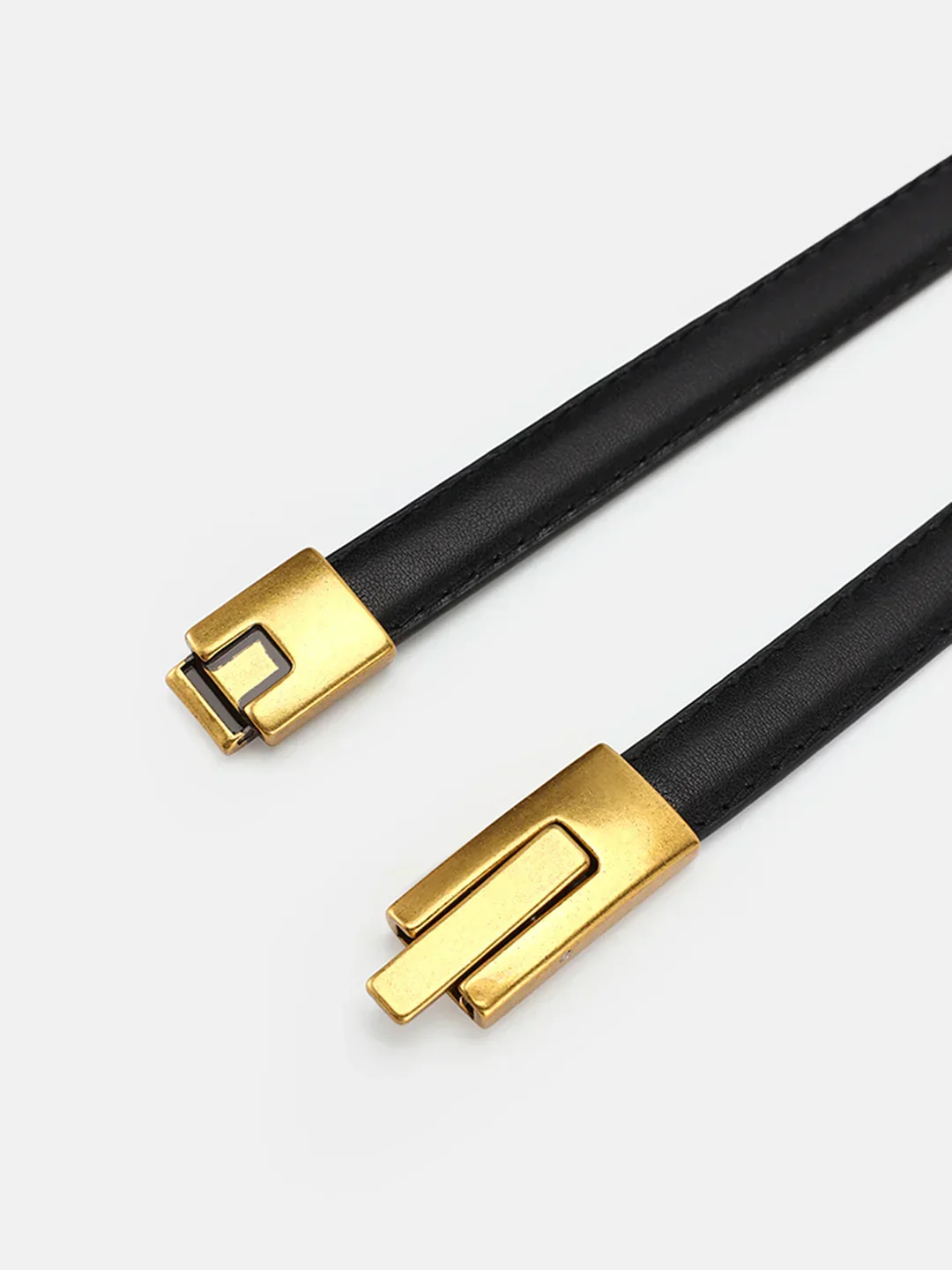 Ceinture fine en cuir vintage à fermeture magnétique – Image 7