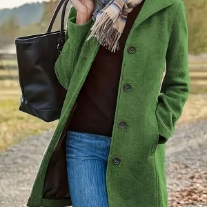 Belva - Manteau boutonné élégant et stylé