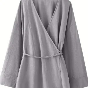 Kimono élégant à double boutonnage