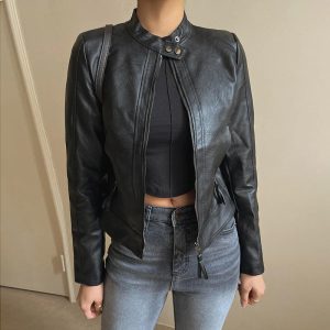 Blouson Slim en Similicuir | Similicuir | Élégance Minimaliste