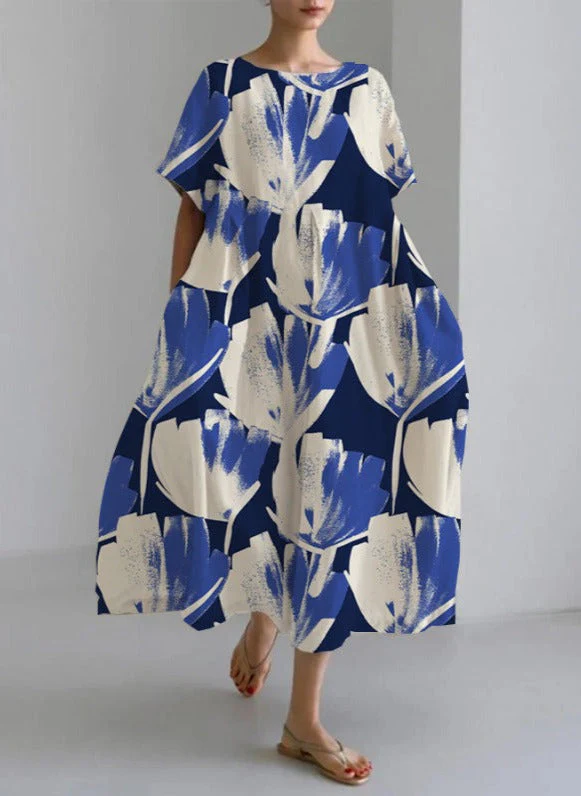 Jamie - Robe ample col rond mode haut de gamme – Image 4