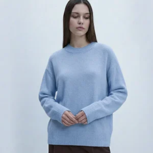 Pull en Maille Premium | Léa – Bleu Ciel