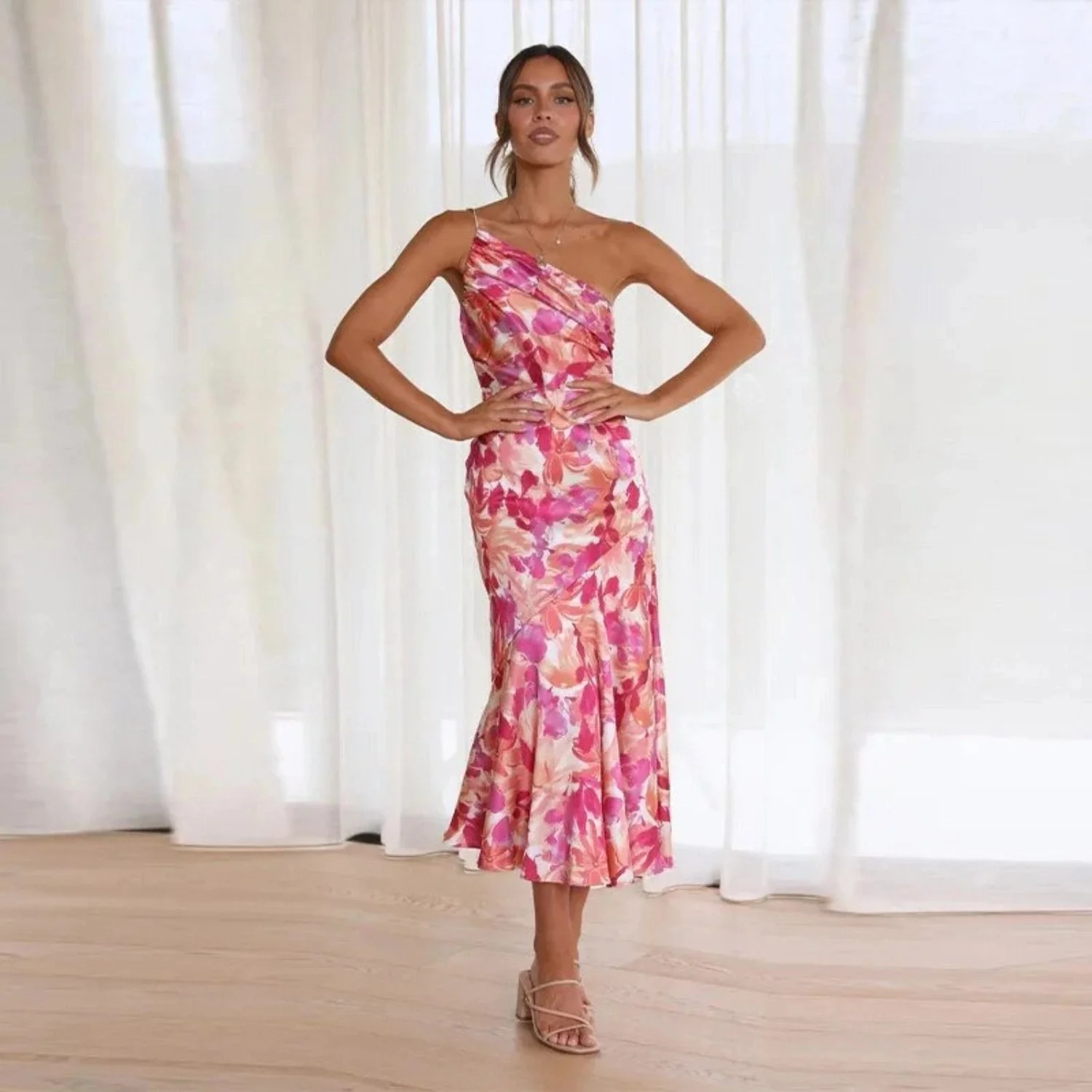 Sienna™ | Robe longue asymétrique à motif fleuri pour femme – Image 6