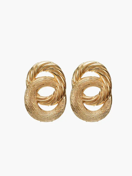 Boucles d'oreilles pendantes circulaires en forme de croix