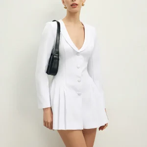Robe corset plissée à revers