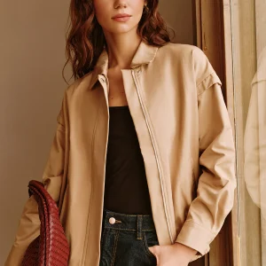 Veste Décontractée Zippée | Beige Clair | Intemporelle et Légère