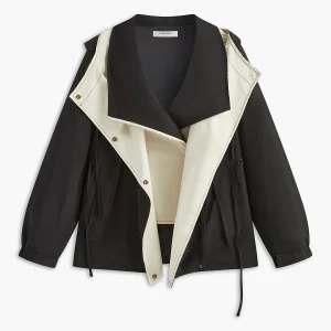 Veste Bicolore avec Capuche | Style Urbain | Confort et Élégance