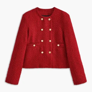 Veste élégante en tweed à boutons