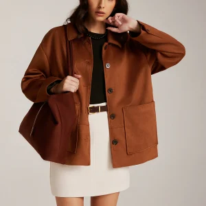 Veste Marron Caramel | Coupe Oversize | Look Élégant