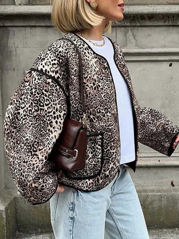 Veste Léopard Chic | Coupe Droite | Confort et Style – Image 3