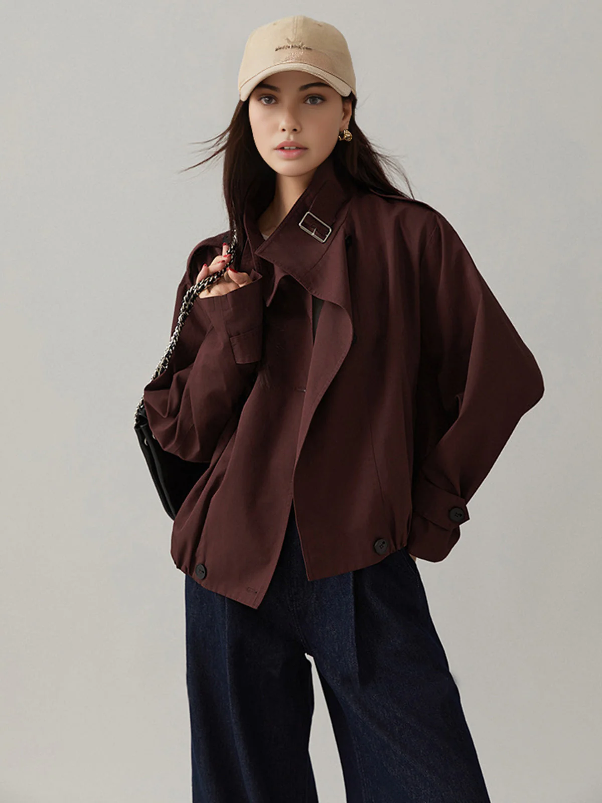 Veste Oversized Marron | Style Urbain & Tendance | Confort Léger – Image 2