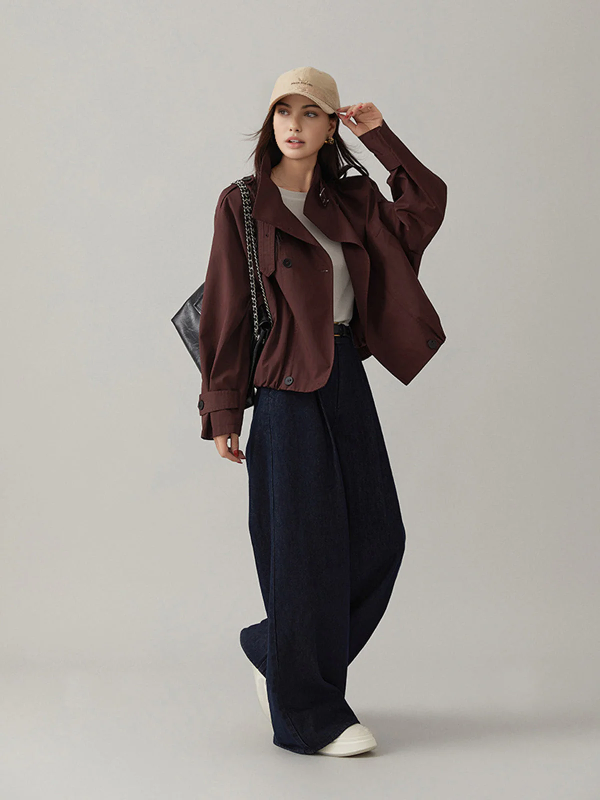 Veste Oversized Marron | Style Urbain & Tendance | Confort Léger – Image 3