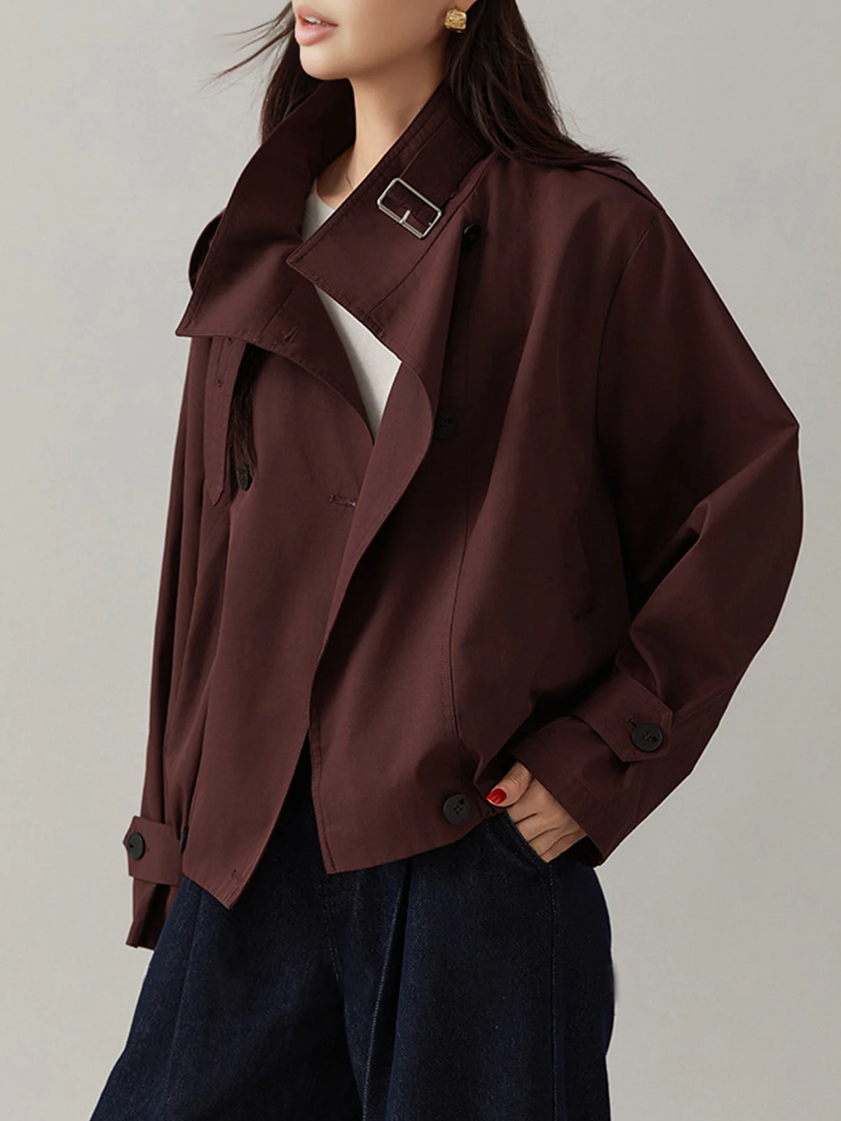 Veste Oversized Marron | Style Urbain & Tendance | Confort Léger – Image 6