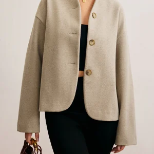 Veste Courte Minimaliste | Tissu en Laine | Élégance Moderne