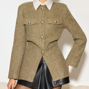 Veste Ajustée en Laine | Détails Structurés | Élégance Moderne