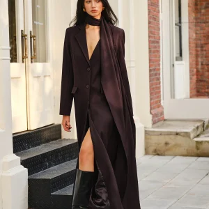 Robe Longue Style Manteau | Coupe Fluide | Élégance Intemporelle