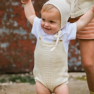 Barboteuse maille coton Ecru