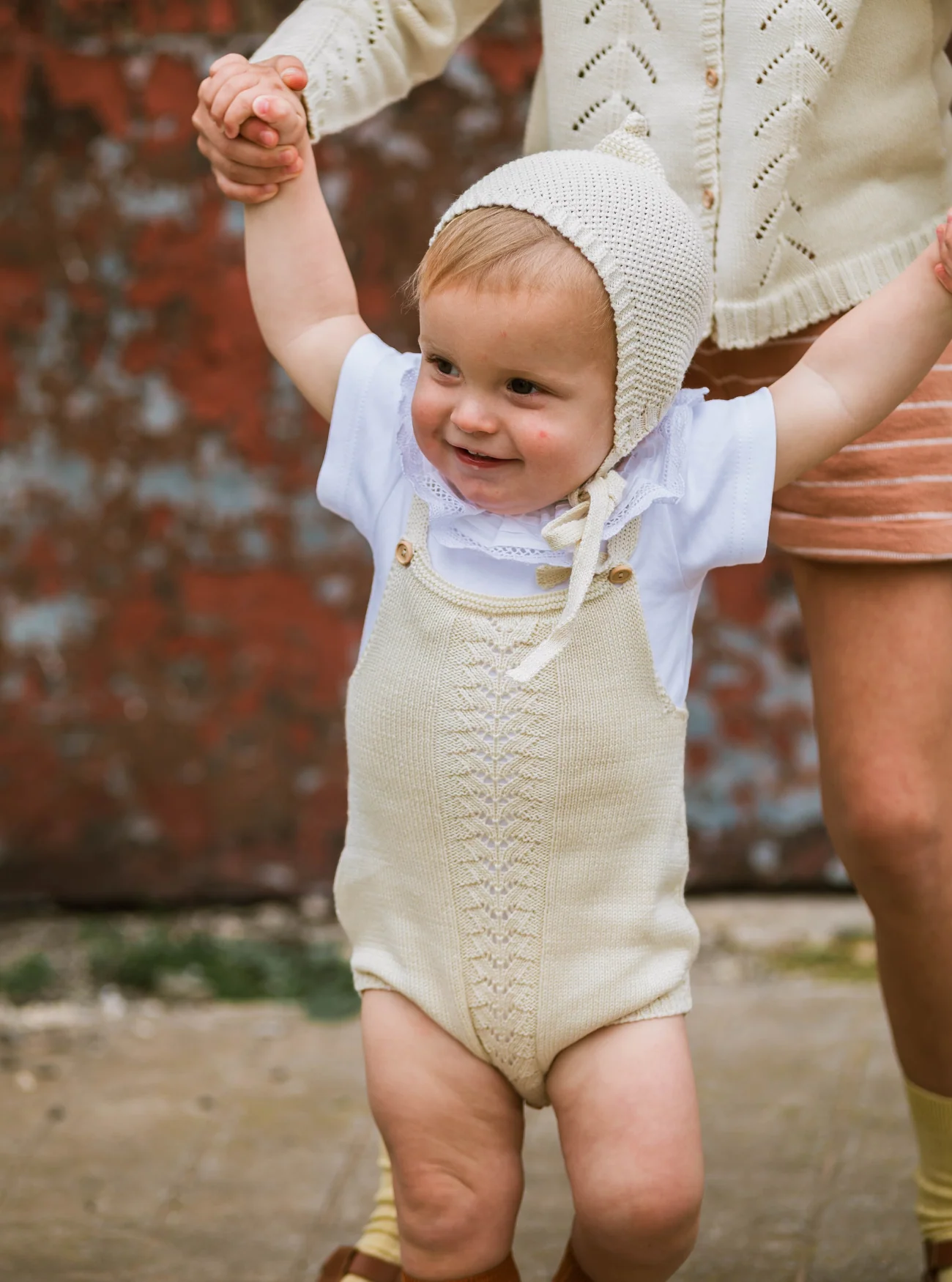 Barboteuse maille coton Ecru