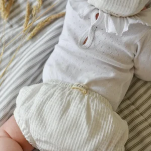 Culotton LÉON en coton blanc