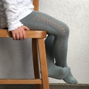 Collants ajourés vert de gris
