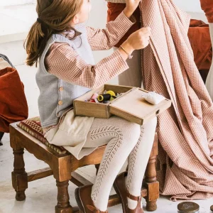 Collants ajourés lin