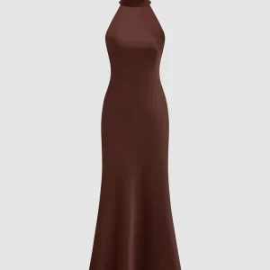 Robe élégante à bretelles de style français