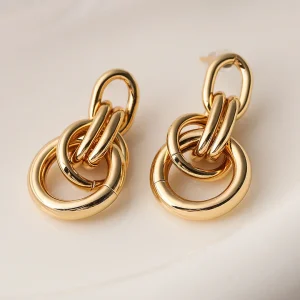 Boucles d'oreilles créoles épaisses à nœuds