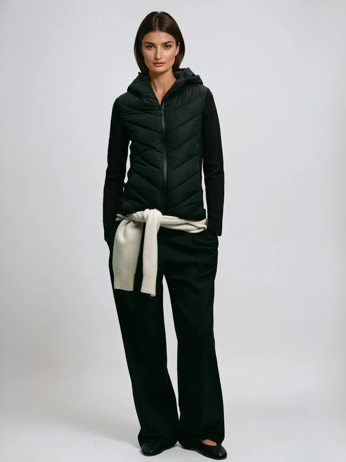 Manteau matelassé en coton à col montant pour une tenue décontractée – Image 2